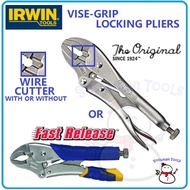 LOCKING PLIER WIRE CUTTER IRWIN BRAND 5" 7" 10" VISE GRIP FAST RELEASE CURVED JAW LOCKING PLIER WITH