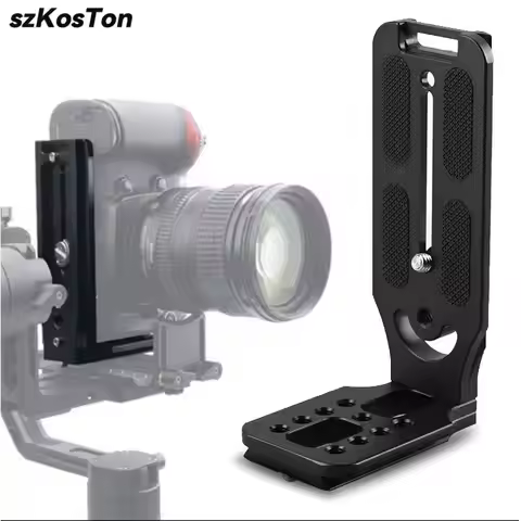 Aluminum L Bracket Vertical Horizontal Handle Camera Quick Release Plate Gimbal Stabilizer Tripod Mo