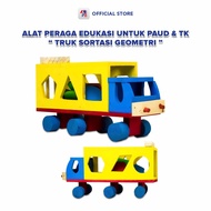 Educational Toys Wooden Blocks Sorting Truck Geo / UD BAROKAH KINDERGARTEN & APE DISPLAY TOOLS - UD