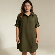 Bangkok style Polo Dress for Plus Size Two Pockets For Fummer Coolness 1/2 Sleeves L2321