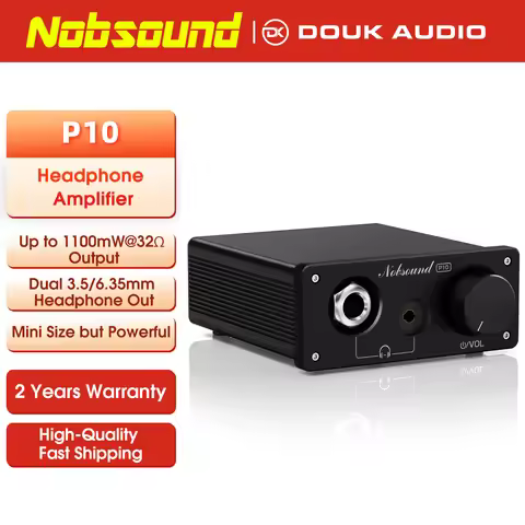 Nobsound P10 HiFi Headphone Amplifier Stereo RCA Audio Amp AUX out Desktop Amplifier for Headsets