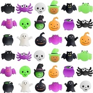 36 Pcs Halloween Mochi Squishy Toys,Mini Cute Squeeze Toy Stress Reliever Anxiety Packs for Kid Party Favors,Halloween Miniature(Halloween)
