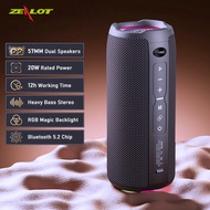 ZEALOT S49 Pro 20W Bluetooth Speaker Wireless Soundbar TWS Portable Super Bass Stereo RGB Lights