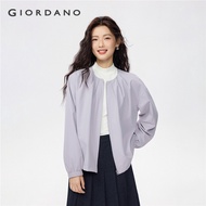GIORDANO WOMEN Pleated crewneck loose jacket 05375682