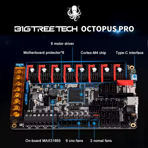 BIGTREETECH Octopus Pro 3D Printer Motherboard 60V 8-axis Support TMC5160 Pro TMC2209 for Ender3 VOR