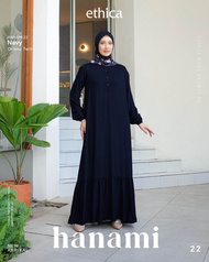 Ethica | Hanami 22 Navy - Soft Lilac - Maroon - Gamis Ethica Terbaru - Original
