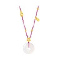 CTS S925 Silver Chalcedony Auspicious Cloud Ping An Buckle Necklace CHOW TAI SENG 周大生 Q0N300500CH Q0
