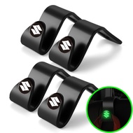4PCS Luminous Suzuki Logo Auto Seat Hooks Portable ABS Sundries Bag Storage Hanging Holder Car Inter
