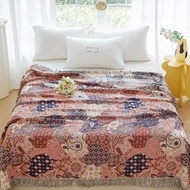 codNew Cotton Blanket Gauze Bed Cover With Tassels Cozy Summer Blanket Double Bedspread Cooling Quil