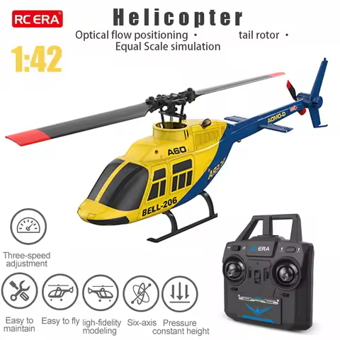 RC ERA A60 Rc Plane Helicopter 2.4G 6-Aixs Gyroscope 6ch Altitude Hold Optical Flow Bell 206 Mini Re