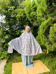 Mukena Traveling Dewasa 2 in 1 Katun Motif Bunga