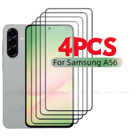 1/2/3/4PCS Full Cover Glass For Samsung A56 Glass Samsung Galaxy A56 A 56 Tempered Glass HD 9H For S