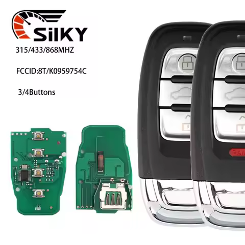SilKY Smart Remote Key Semi Keyless 3/4BTN 315MHz/433MHz/868MHZ 8T/K0 959 754C for FOR Auid Q5 A4L A