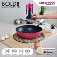 BOLDe Super PAN WOK 30 cm + Glass LID Blackpink