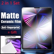 For iPad Screen Protector Matte / HD Clear / Anti Blue Ray Film for iPad Mini 5 1 2 3 4 iPad 5 6 Air 4 3 2 1 Pro 9.7 10.5 Tempered Glass for Pro 11 polishing cloth