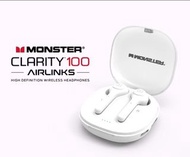 全新 Monster Clarity 100 Airlinks 真無線 藍牙 耳機 白色