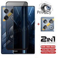 2in1 Infinix GT 20 Pro 5G 2024ฟิล์มติดกระจกเพื่อความเป็นส่วนตัวแก้วแบบเทมเปอร์กันฟิล์มกันรอยป้องกันเ