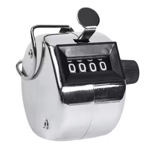 Tally Clicker Counter Metal Case Hand Tally Counter Manual People Counter from 0 to 9999 Number Coun