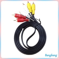 Bang 3 RCA Cable Aux Video Composite Cable RCA 3-Male to 3-Male Cable for TV