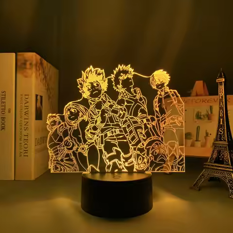 Anime 3d Led Night Lamp My Hero Academia for Bedroom Decor Birthday Gift Nightlight Manga Gadget My 