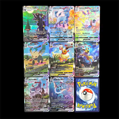 8PCS PTCG Pokemon English Umbreon Eevee Family Sylveon GX VMAX Toys Hobbies Hobby Collectibles Game 