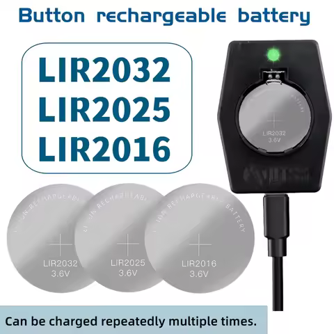 2-10PCS LIR2032 LIR2025 LIR2016 Rechargeable Battery CR2032 CR2025 CR2016 Lithium charging Can Repla