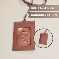 Name Leather ID Card LanyardTAG - Aime