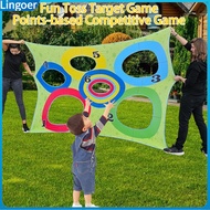 Lingoer Fun Toss Target Game Set with 4 Jumping Bags Focus And Concentration Game Backyard Party Ent