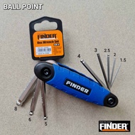 KUNCI L BULAT LIPAT FINDER 8PC CHROME VANADIUM A1419