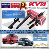 KAYABA KYB PREMIUM EXCEL G Perodua Kelisa / Kenari Oil + Gas Shock Strut Absorber ( FRONT 2PCS + REAR 2PCS = SET 4PCS )