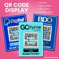 QR code display | customize A5 size