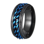 Udolfly Mens Fidget Rings Anxiety Rings for Men Women Chain Spinner Rings for Kids Teen Titanium Ste