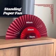 Standing Paper Fan for Chinese New Year Decorations on Table (15cm/30cm/60cm)
