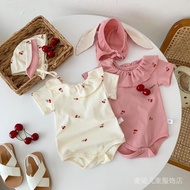 Baby Baby Onesie Thin Newborn Jumpsuit Full Month Romper Princess Baby Girl Short-Sleeved Romper 09.