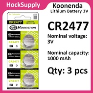 [3pcs] Koonenda CR2477 Lithium 3V Button Battery 2477 [FAST SHIP OUT]