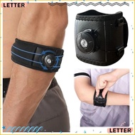 LETTER Tennis Elbow Brace, Built-in Silicone Pad Breathable Material Badminton Elbow Support Brace, 
