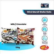 Win2 Moroll Wafer Rolls (120g) Milk/Chocolate Egg Roll-Gulungan Telur Biskut- Perisa Susu/Coklat
