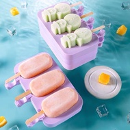 Easy-Release Food Grade Silicone Ice Cream Maker with Lid Quick-freezing Tray Mold Ice Box Tray Household Ice Maker Silicone Ice Cube Machine