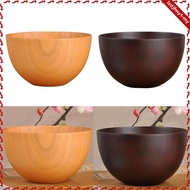 [leipupa] Natural Wood Round Bowl Handmade Craft Tableware Fruit Rice Bowl Kitchen