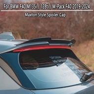 MAXTON Style Spoiler Cap For BMW 1 Series F40 M135i 128ti M-Pack 2019-2024 Car Rear Trunk Roof Lip S