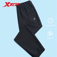 Xtep Women Pants Woven Sports Black Breathable Comfortable Loose Sweat-Absorbing
