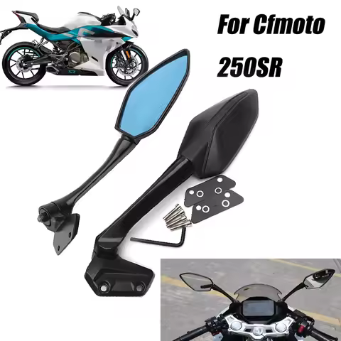 Motorcycle Rearview Mirror Rear View Side Left and Right Reversing Mirror Reflector For CFMOTO 250SR