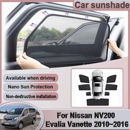 For Nissan NV200 Evalia Vanette 2010~2016 Car Mesh Sunshade Window Magnetic Visor Sun Shade Curtain 