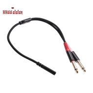 3.5mm to Dual 6.5mm Adapter 3.5mm Audio Aux Cable Double 6.35 1/4 inch Mono to Stereo 1/8 inch 3.5mm