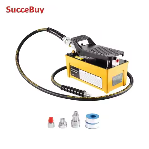 SucceBuy 10000PSI Air Hydraulic Pump 0.42 Gal Reservoir Treadle Foot Pump Automobile Repair Frame Ma