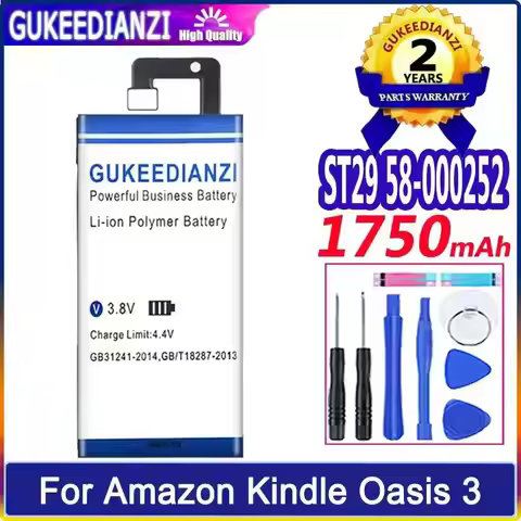 1750mAh ST29 58-000252 Tablet Battery Durable For Amazon Kindle Oasis 3 Oasis3 Long-Lasting