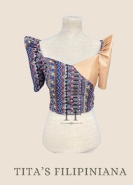 Modern Filipiniana Top and Skirt Ethnic Midi Overlap
