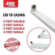 T8 LED Casing Single/Double Tube Fitting T8 LED Tube Casing (2ft/4ft)