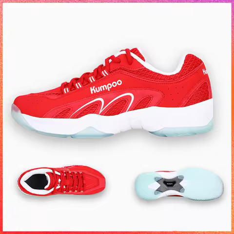2024 Kumpoo Size 32-45 Breathable Badminton Shoes Men Sneakers Indoor Court Sports Shoe White Anti-S