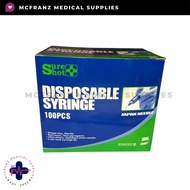 Sureshot Disposable Syringe (Sizes: 1cc, 3cc, 5cc, 10cc) 100pcs